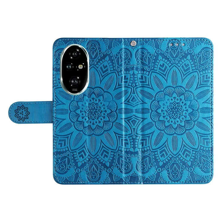 For Honor 200 Pro 5G Case PU Leather Wallet Phone Cover Sunflower Pattern