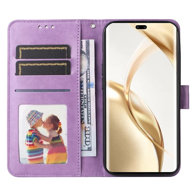 For Honor 200 Pro 5G Case PU Leather Wallet Phone Cover Sunflower Pattern