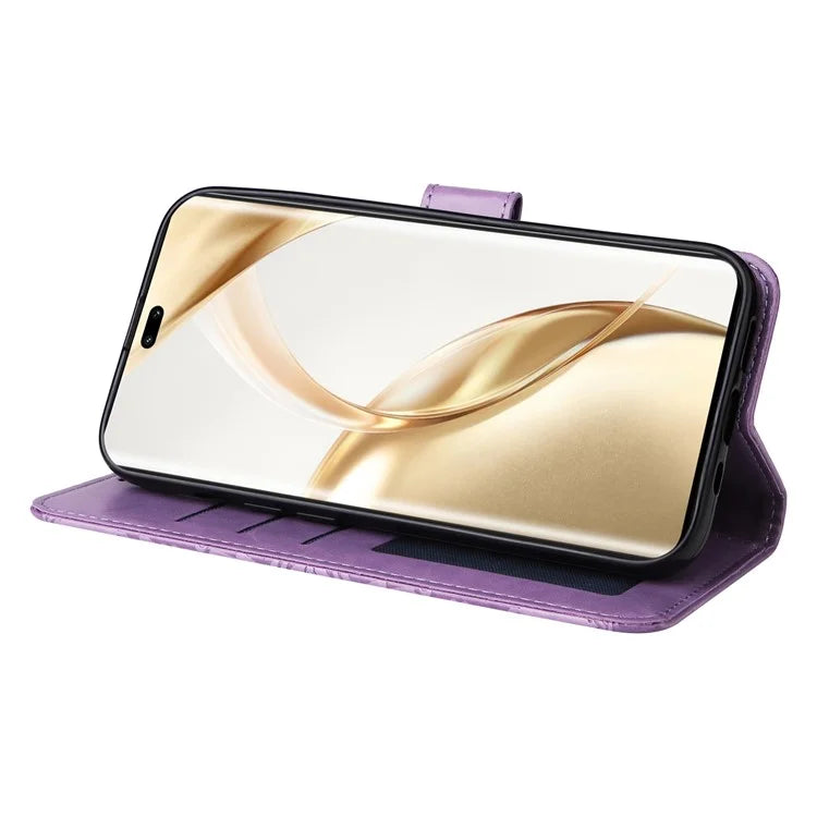 For Honor 200 Pro 5G Case PU Leather Wallet Phone Cover Sunflower Pattern