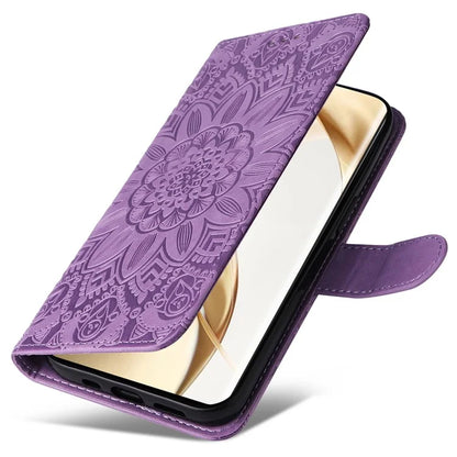 For Honor 200 Pro 5G Case PU Leather Wallet Phone Cover Sunflower Pattern