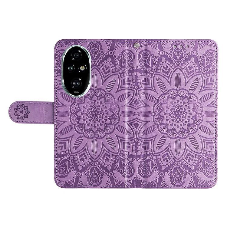 For Honor 200 Pro 5G Case PU Leather Wallet Phone Cover Sunflower Pattern
