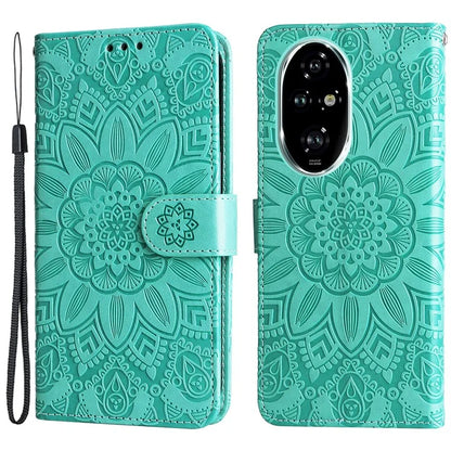 For Honor 200 Pro 5G Case PU Leather Wallet Phone Cover Sunflower Pattern