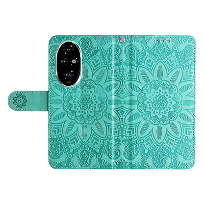 For Honor 200 Pro 5G Case PU Leather Wallet Phone Cover Sunflower Pattern