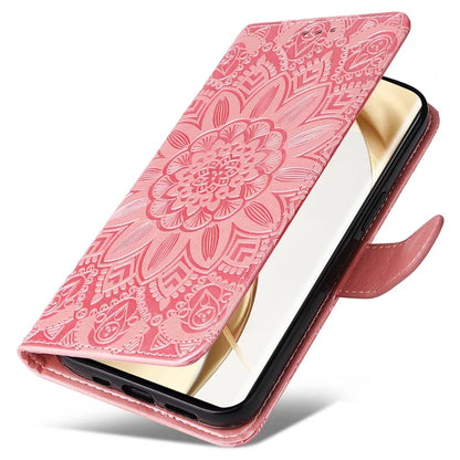 For Honor 200 Pro 5G Case PU Leather Wallet Phone Cover Sunflower Pattern