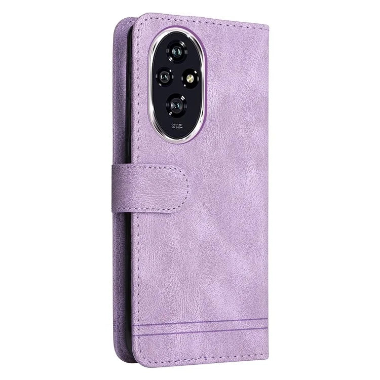 For Honor 200 5G Case Skin-Touch PU Leather Phone Cover Tree Pattern Hardware