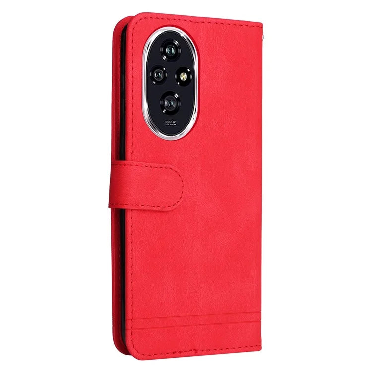 For Honor 200 5G Case Skin-Touch PU Leather Phone Cover Tree Pattern Hardware