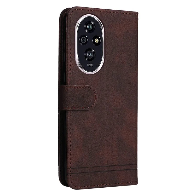 For Honor 200 5G Case Skin-Touch PU Leather Phone Cover Tree Pattern Hardware