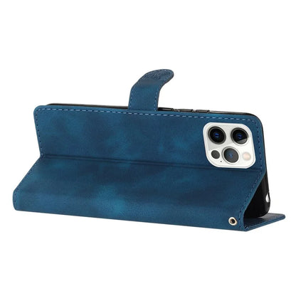 For iPhone 16 Pro Max Leather Wallet Case Imprinted Flower Flip Protective Phone Cover