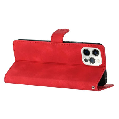 For iPhone 16 Pro Max Leather Wallet Case Imprinted Flower Flip Protective Phone Cover