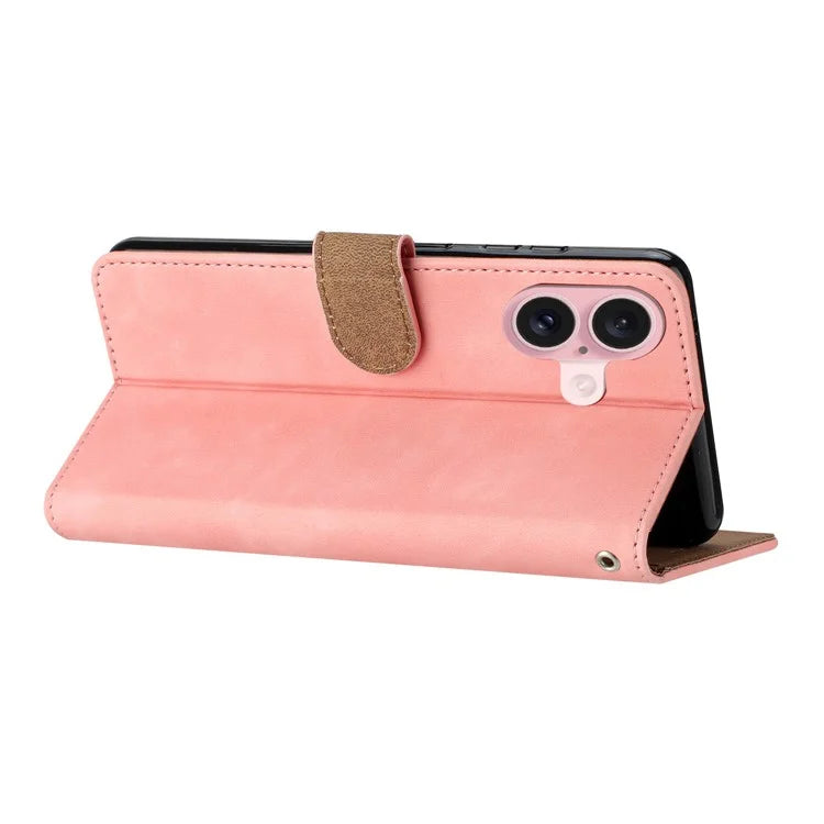 For iPhone 16 Plus Case Butterfly Imprinted PU Leather Stand Phone Cover