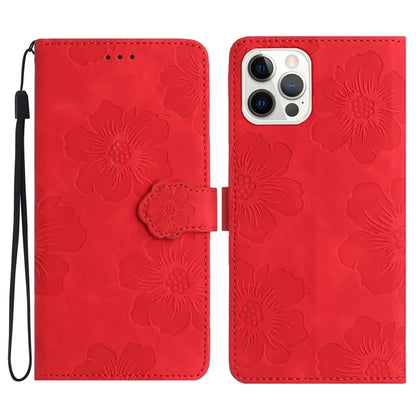 For iPhone 16 Pro Max Case Blooming Floral Flip Leather Phone Cover