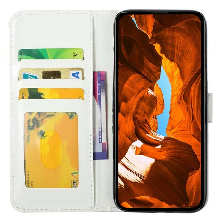For iPhone 16 Plus Case Stand Card Holder Leather Phone Cover 3D Creative Pattern Design