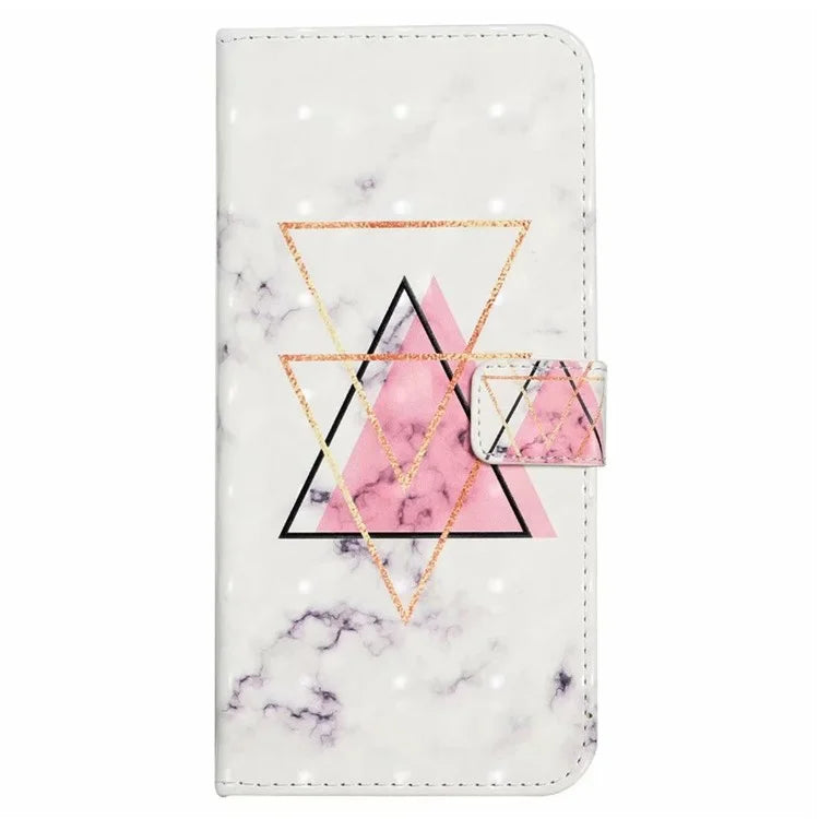 For iPhone 16 Plus Case Stand Card Holder Leather Phone Cover 3D Creative Pattern Design