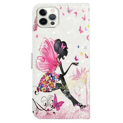 For iPhone 16 Pro Case 3D Pattern Leather Wallet Phone Cover Bookstyle Magnetic Clasp