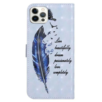 For iPhone 16 Pro Case 3D Pattern Leather Wallet Phone Cover Bookstyle Magnetic Clasp