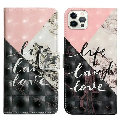 For iPhone 16 Pro Case 3D Pattern Leather Wallet Phone Cover Bookstyle Magnetic Clasp