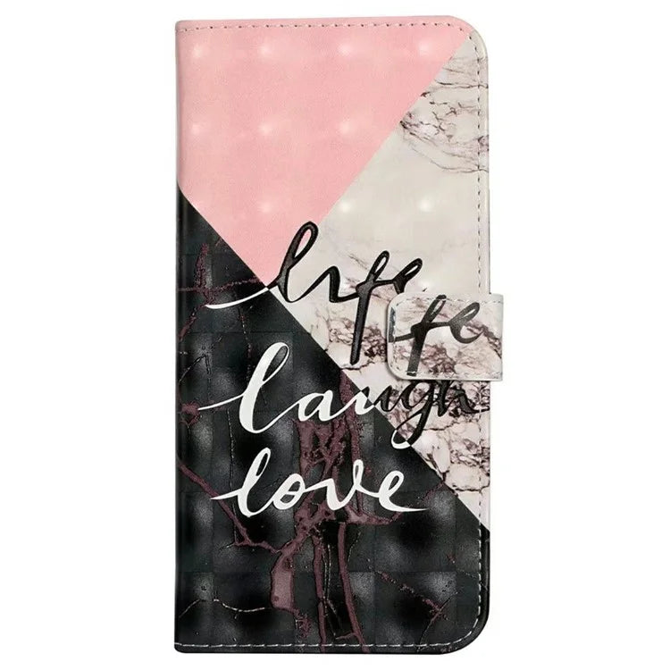 For iPhone 16 Pro Case 3D Pattern Leather Wallet Phone Cover Bookstyle Magnetic Clasp