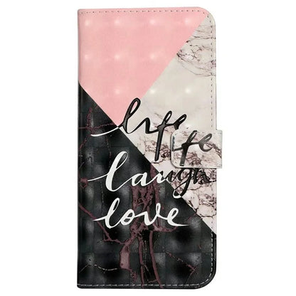 For iPhone 16 Pro Case 3D Pattern Leather Wallet Phone Cover Bookstyle Magnetic Clasp