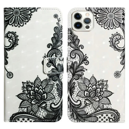 For iPhone 16 Pro Case 3D Pattern Leather Wallet Phone Cover Bookstyle Magnetic Clasp