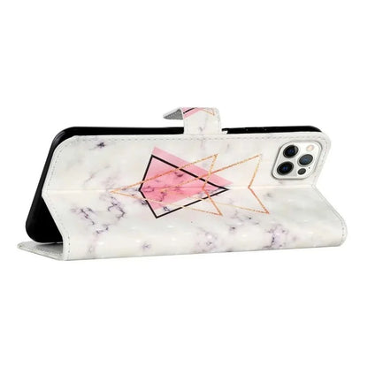 For iPhone 16 Pro Case 3D Pattern Leather Wallet Phone Cover Bookstyle Magnetic Clasp