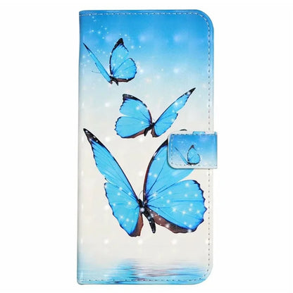 For iPhone 16 Pro Case 3D Pattern Leather Wallet Phone Cover Bookstyle Magnetic Clasp