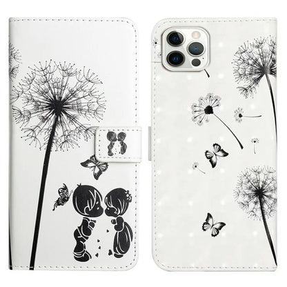 For iPhone 16 Pro Case 3D Pattern Leather Wallet Phone Cover Bookstyle Magnetic Clasp
