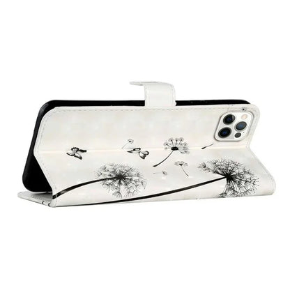 For iPhone 16 Pro Case 3D Pattern Leather Wallet Phone Cover Bookstyle Magnetic Clasp