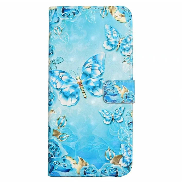 For iPhone 16 Case 3D Creative Pattern PU Leather Stand Phone Cover