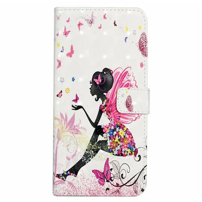 For iPhone 16 Case 3D Creative Pattern PU Leather Stand Phone Cover
