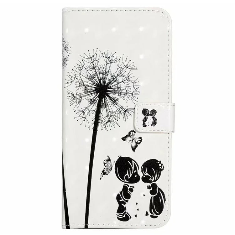 For iPhone 16 Case 3D Creative Pattern PU Leather Stand Phone Cover
