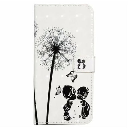 For iPhone 16 Case 3D Creative Pattern PU Leather Stand Phone Cover