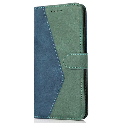 For iPhone 16 Case Stand Flip Leather Splicing Color Phone Cover