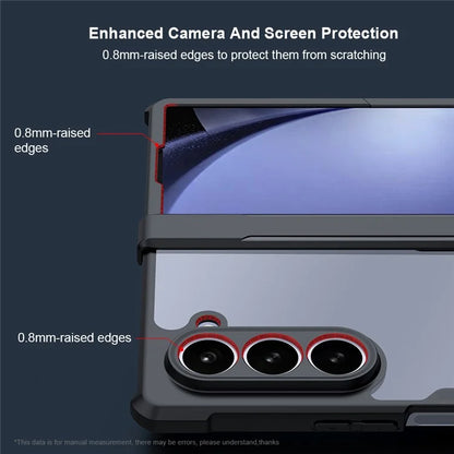 XUNDD For Samsung Galaxy Z Fold6 5G Case TPU+Acrylic  Precise Cutouts Phone Cover with Screen Film / Protective Bar