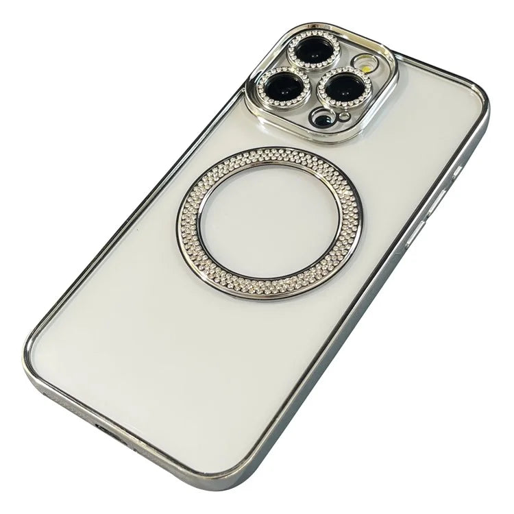 For iPhone 14 Pro Max Case Compatible with MagSafe TPU + PC Bling Clear Phone Cover