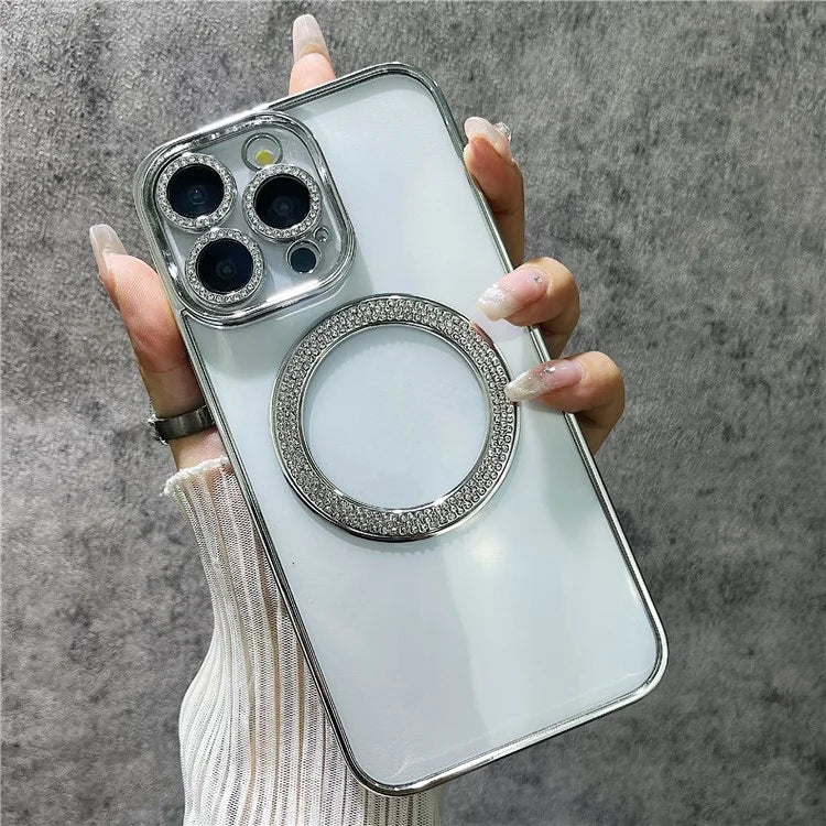 For iPhone 14 Pro Max Case Compatible with MagSafe TPU + PC Bling Clear Phone Cover