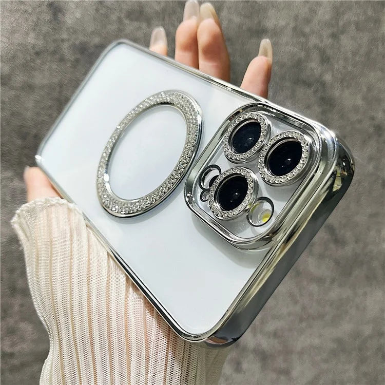 For iPhone 14 Pro Max Case Compatible with MagSafe TPU + PC Bling Clear Phone Cover