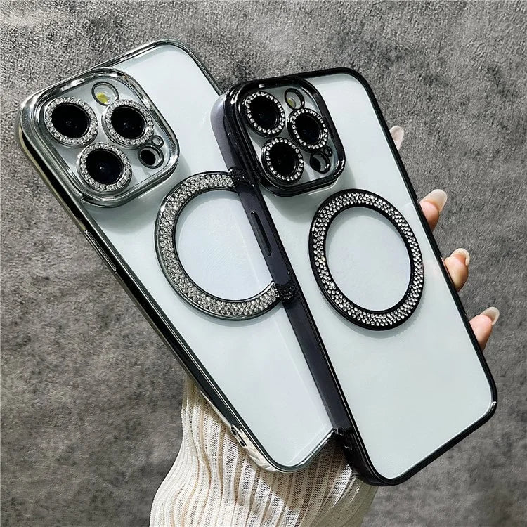 For iPhone 14 Pro Max Case Compatible with MagSafe TPU + PC Bling Clear Phone Cover