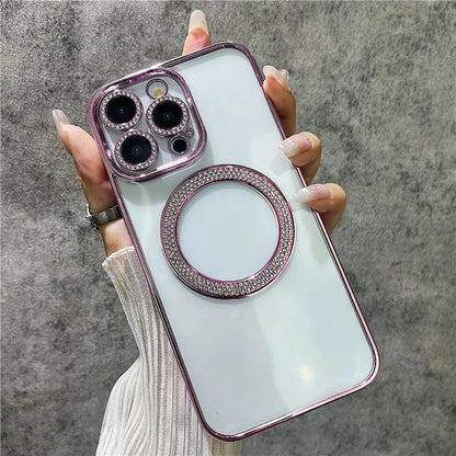 For iPhone 14 Pro Max Case Compatible with MagSafe TPU + PC Bling Clear Phone Cover