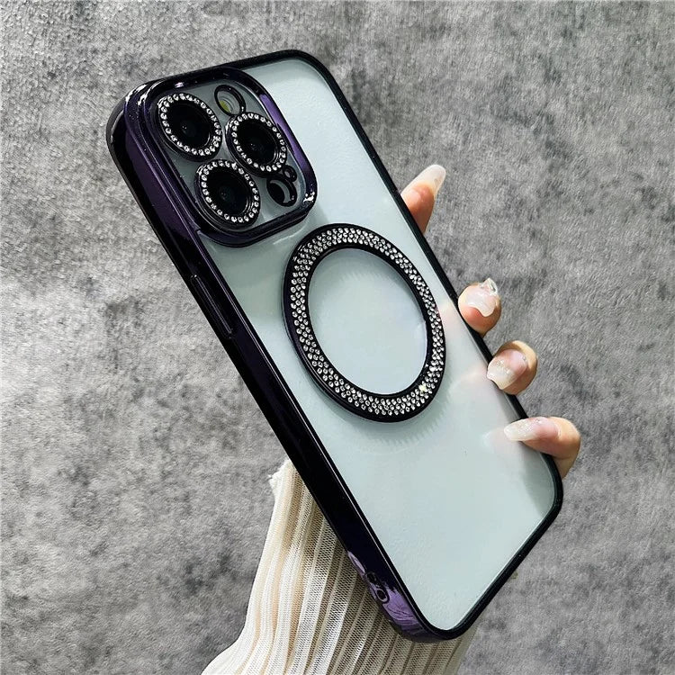 For iPhone 14 Pro Max Case Compatible with MagSafe TPU + PC Bling Clear Phone Cover