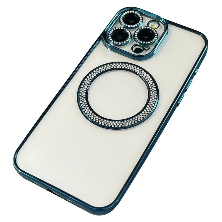 For iPhone 14 Pro Max Case Compatible with MagSafe TPU + PC Bling Clear Phone Cover