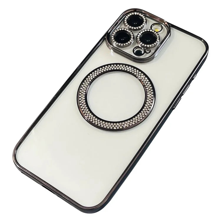 For iPhone 14 Pro Max Case Compatible with MagSafe TPU + PC Bling Clear Phone Cover
