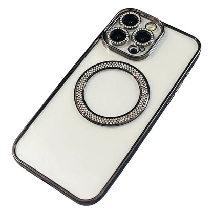 For iPhone 14 Pro Max Case Compatible with MagSafe TPU + PC Bling Clear Phone Cover