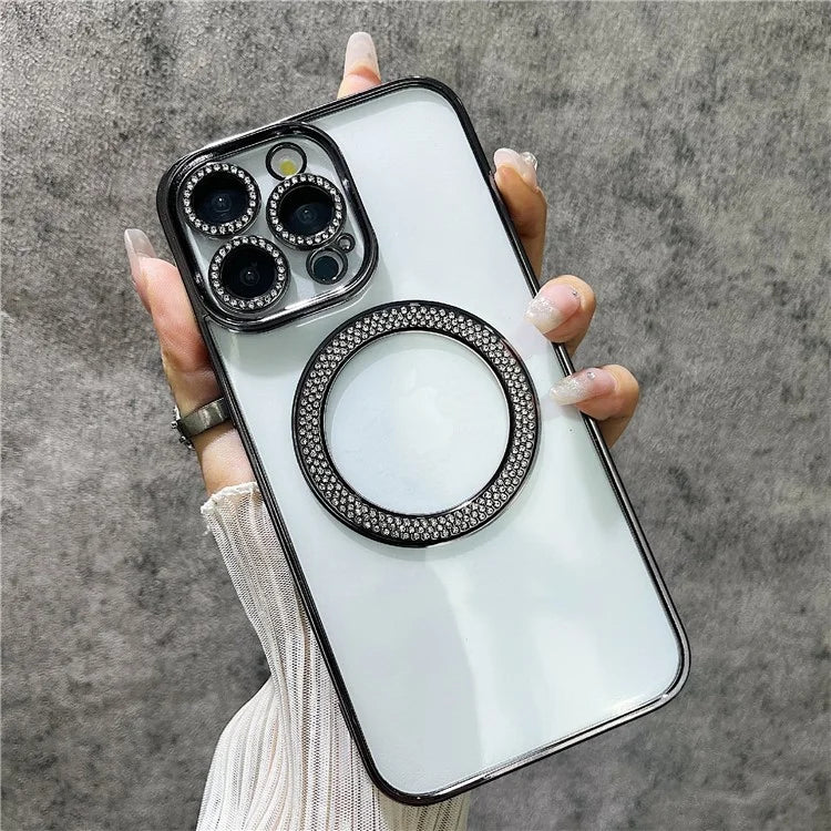For iPhone 14 Pro Max Case Compatible with MagSafe TPU + PC Bling Clear Phone Cover