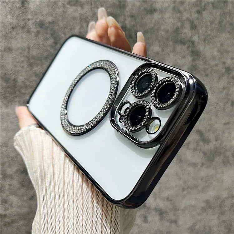 For iPhone 14 Pro Max Case Compatible with MagSafe TPU + PC Bling Clear Phone Cover