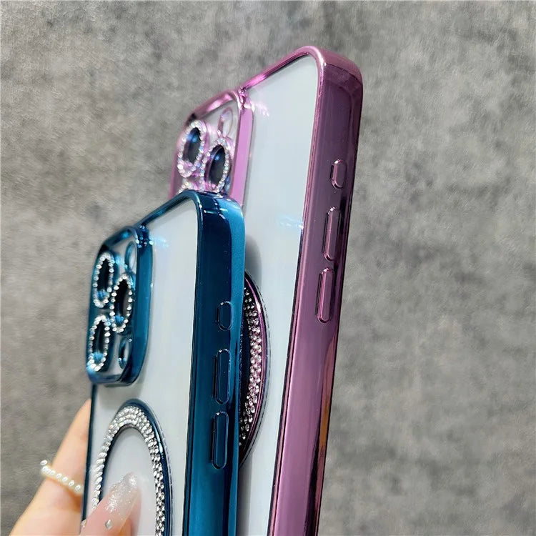 For iPhone 14 Pro Max Case Compatible with MagSafe TPU + PC Bling Clear Phone Cover