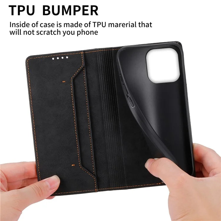 DF-05 For iPhone 16 Pro Max Case RFID Blocking PU Leather Flip Phone Cover