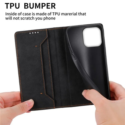 DF-05 For iPhone 16 Pro Max Case RFID Blocking PU Leather Flip Phone Cover