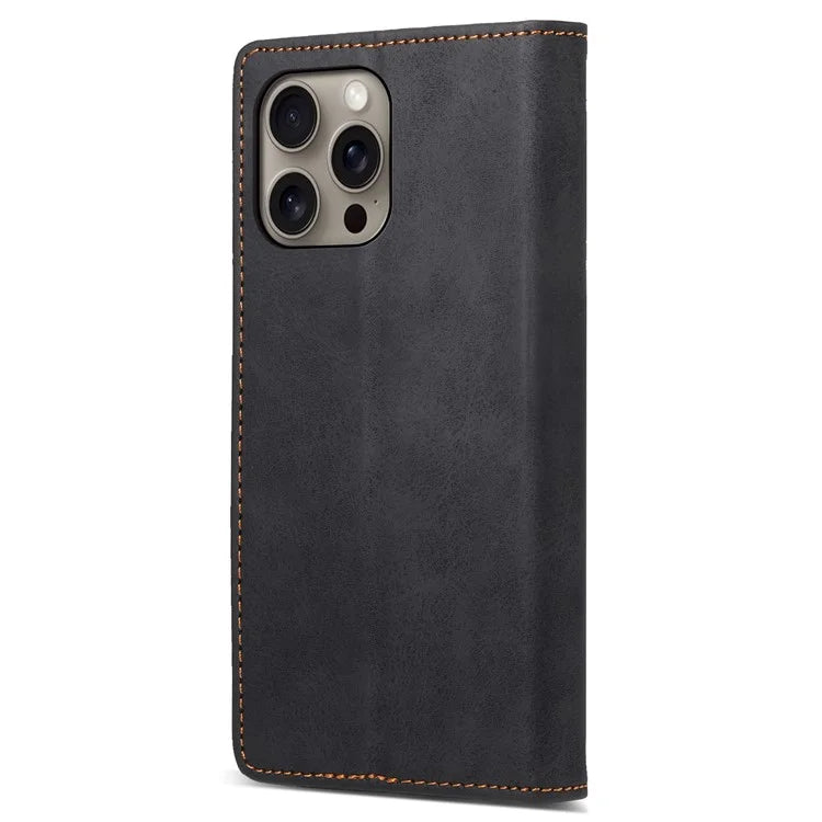 DF-05 For iPhone 16 Pro Max Case RFID Blocking PU Leather Flip Phone Cover