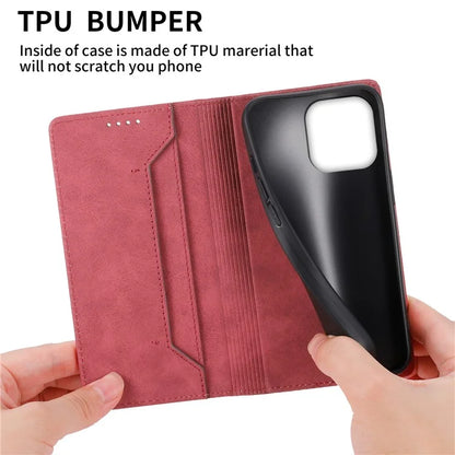 DF-05 For iPhone 16 Pro Max Case RFID Blocking PU Leather Flip Phone Cover