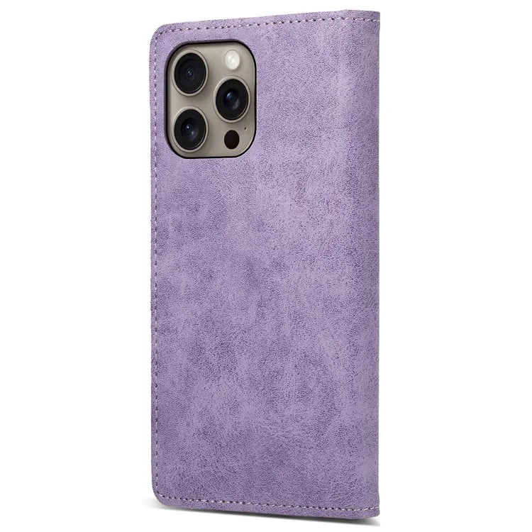 DF-05 For iPhone 16 Pro Max Case RFID Blocking PU Leather Flip Phone Cover